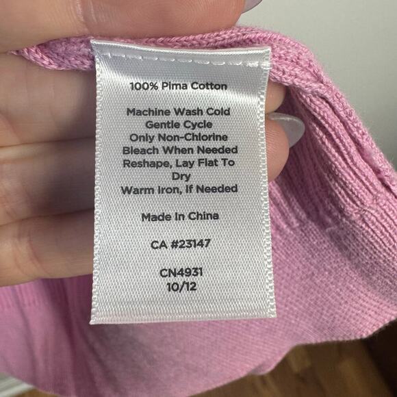 Talbots Cardigan Women 3X Pink Plus Size Open Front Ribbed Knit Sweater Spring - Picture 5 of 7